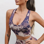 Tie Dye Pants Yoga Suit Sexy Sports Bra Vest Leggings Set Gym Sports Clothes Gym Clothing for Women Workout Set Cheap Sportswear