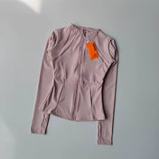 Outdoor Sports Long Sleeved Women Slim Yoga Clothes Quick Dry Zipper Cardigan Stand up Collar Jacket Running Fitness Jacket Top