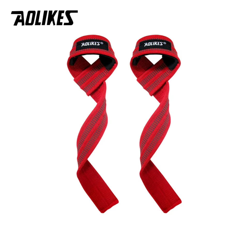 1 Pair Adjustable Silicone Anti-Skid Fitness Dumbbell Training Cotton Weight Lifting Straps Wrist Support Strap Brace