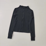 Outdoor Sports Long Sleeved Women Slim Yoga Clothes Quick Dry Zipper Cardigan Stand up Collar Jacket Running Fitness Jacket Top