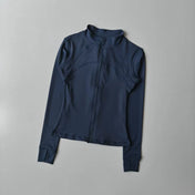Outdoor Sports Long Sleeved Women Slim Yoga Clothes Quick Dry Zipper Cardigan Stand up Collar Jacket Running Fitness Jacket Top