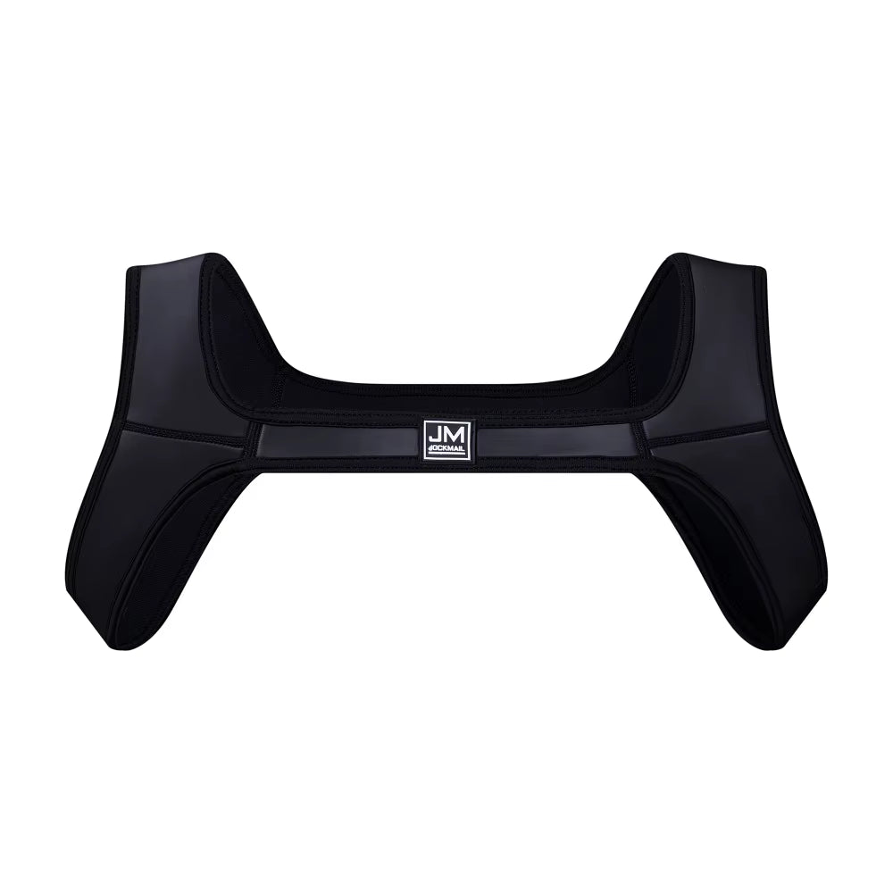 Neoprene Mens Body Chest Harness Lingerie Sexy Shoulder Bondage Straps Gay Clubwear Male Protective Gear Support Sexy Tank Top