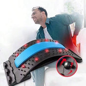 Back Support Back Stretching Device,Back Massager for Bed Chair Car,Multi-Level Lumbar Support Stretcher Spinal Muscle Pain Reli