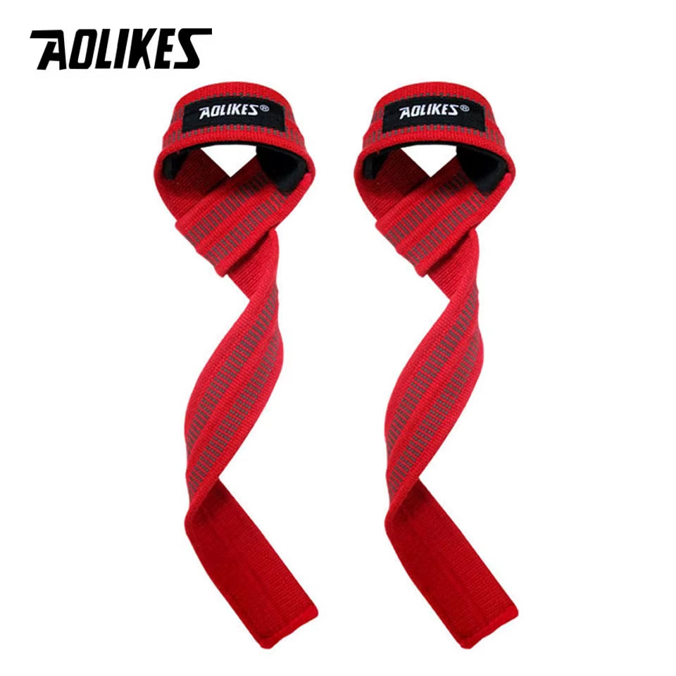 1 Pair Adjustable Silicone Anti-Skid Fitness Dumbbell Training Cotton Weight Lifting Straps Wrist Support Strap Brace