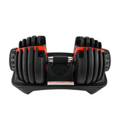 Set of 2 Unisex Automatic Quick-Adjust Dumbbells 24Kg Home Gym Fitness Equipment