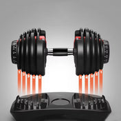 Set of 2 Unisex Automatic Quick-Adjust Dumbbells 24Kg Home Gym Fitness Equipment
