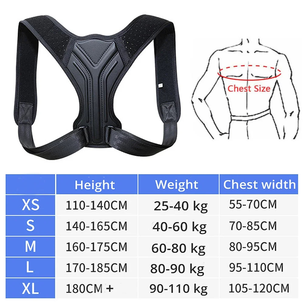 Adjustable back shoulder posture corrector