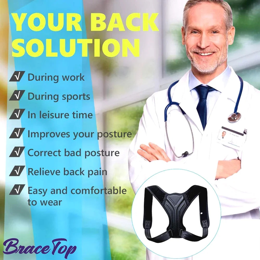 Adjustable back shoulder posture corrector
