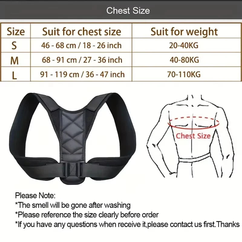 Adjustable back posture correction belt