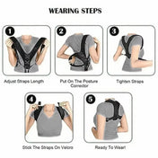 Adjustable back posture correction belt