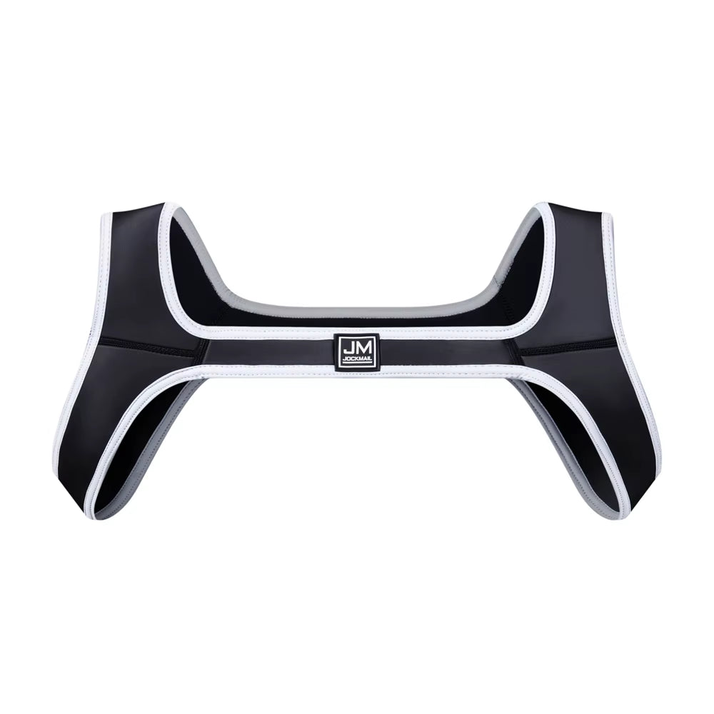 Neoprene Mens Body Chest Harness Lingerie Sexy Shoulder Bondage Straps Gay Clubwear Male Protective Gear Support Sexy Tank Top