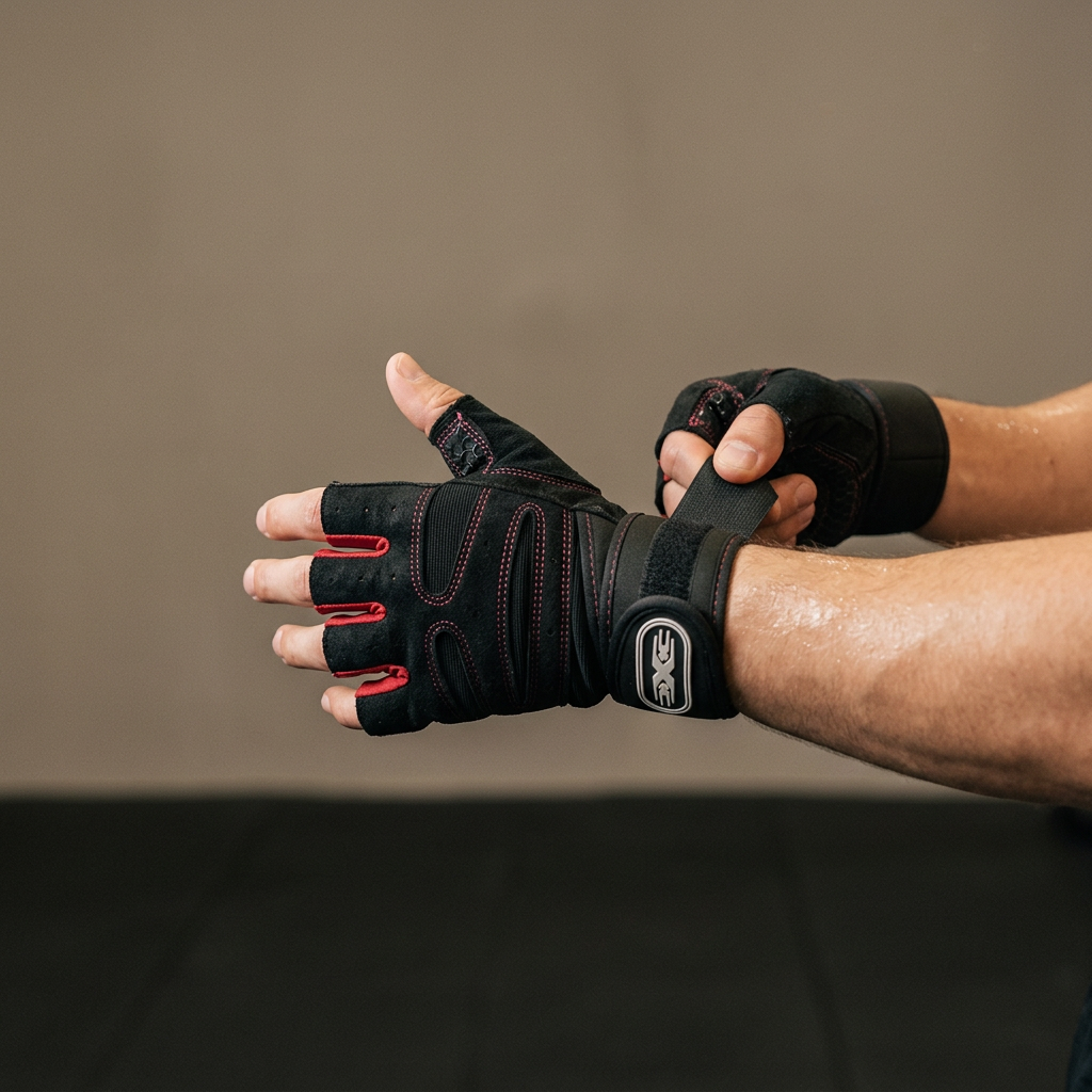 Half-finger workout gloves with wrist wrap