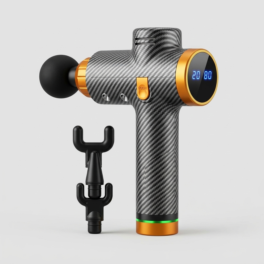 Phoenix A2 massage gun with display - detail view