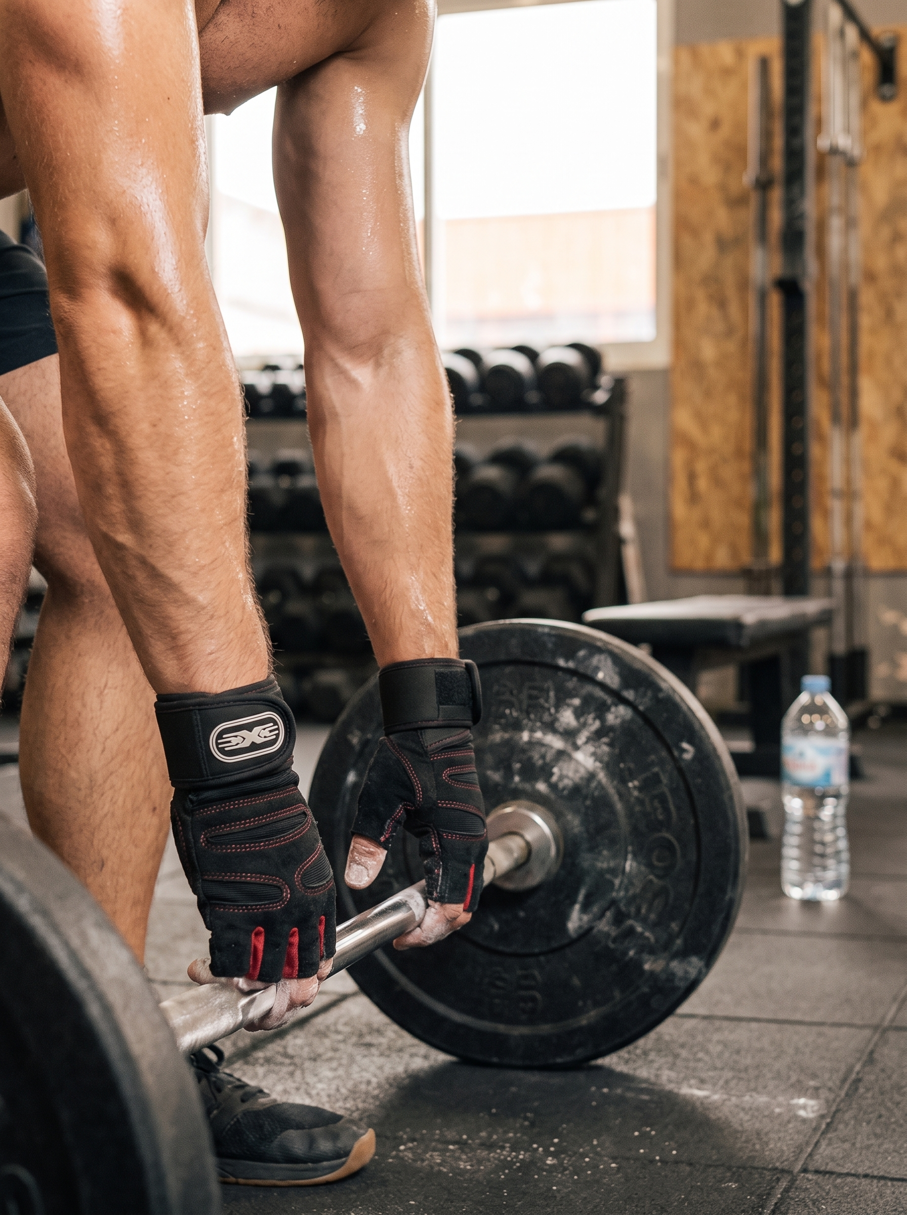 GripLock Half-Finger Gloves with Wrist Wrap, Stability Where It Counts