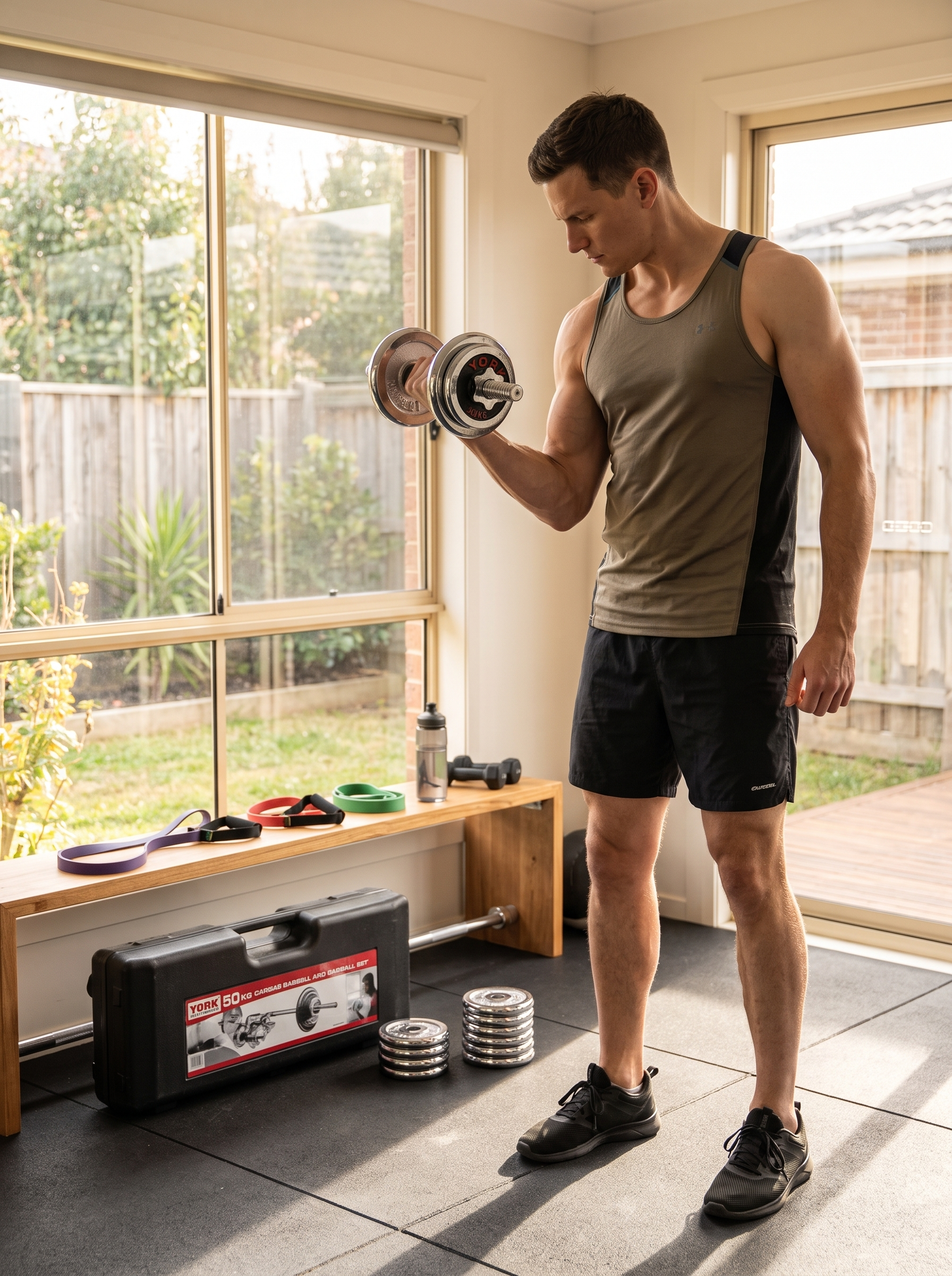 50kg Adjustable Cast Iron Dumbbell Set, Balanced, Solid, Built to Last
